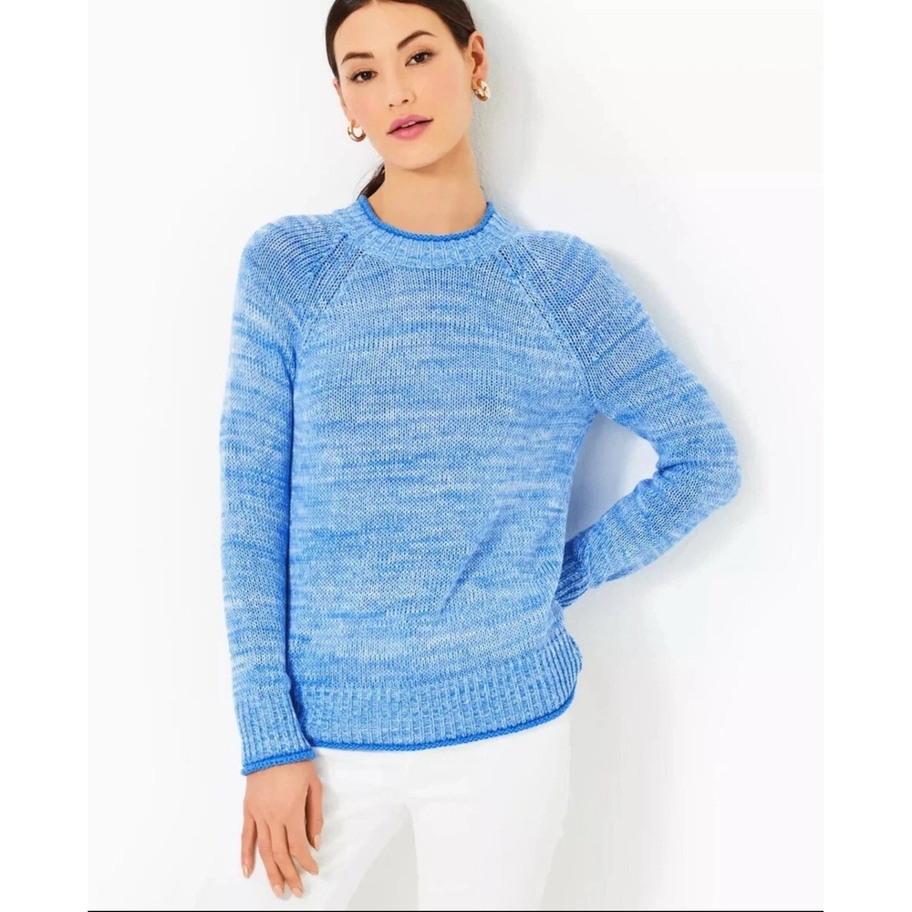 New Lilly Pulitzer Deba Sweater Blue Stream Marl Size XS. NWT. Fall, Winter